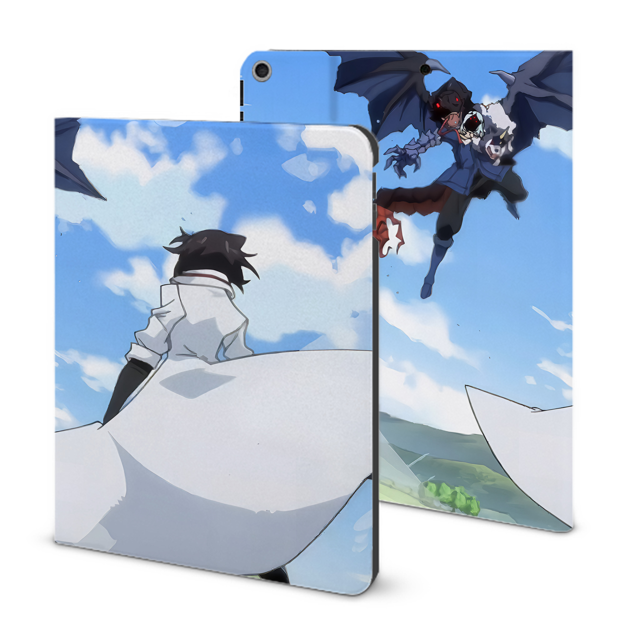 （画像用） 転スラ Regarding Reincarnated to Slime IPad ケース ブック型 PUレザー TPU 耐衝撃 軽量 薄型 ペン収納なし 全面保護 IPad 各モデル対応